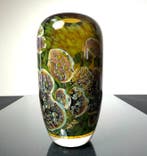 Maxence Parot - Vaas - Unieke vaas, kleuren en goud - Glas, Antiek en Kunst