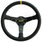 QSP Sportstuur Leder 70mm Diep (Deep Dish) Zwart B5619, Nieuw