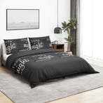vidaXL Dekbedovertrekset 200x200 cm katoen zwart, Verzenden, Nieuw, Zwart