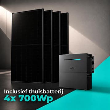 Zonnepanelen Thuisbatterij Pakket - 4 kWh - 4x 700Wp, Ophalen of Verzenden, Nieuw