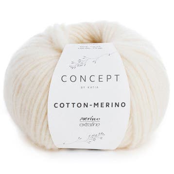 Katia Concept Cotton-Merino - 100 ecru - Katoen/Merino Gar, Ophalen of Verzenden, Nieuw