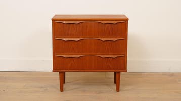 Vintage ladekast | 3 lades | Teak, Ophalen of Verzenden, Nieuw