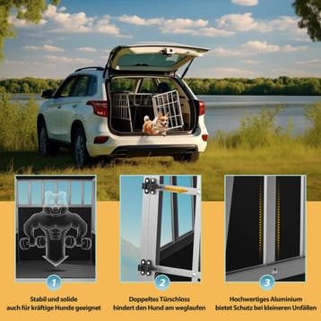 Transportbench voor Honden XXL Aluminium 97x90x70cm, Dieren en Toebehoren, Verzenden, Nieuw