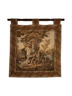 Wandtapijt - 103 cm - 91 cm - Gobelin in Aubusson-stijl