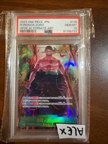 Bandai - 6 Graded card - One Piece - Roronoa Zoro Alternate, Hobby en Vrije tijd, Verzamelkaartspellen | Overige, Nieuw