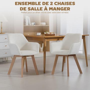 Set van 2 Crème Fluweel Armstoelen - Comfortabele Eetkamerst, Huis en Inrichting, Verzenden, Nieuw