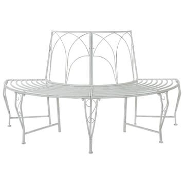 vidaXL Boom bank 4 -zits 160 x 80 x 89 cm steel Antiek wit, Verzenden, Nieuw, Metaal