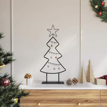 vidaXL Metalen kerstboom Zwart 60 cm Staal, Diversen, Verzenden, Nieuw