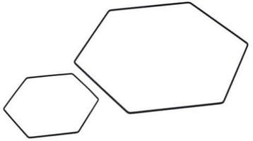Metalen Frame Hexagon 30 cm hangend, Ophalen of Verzenden, Nieuw
