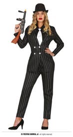 Gangster Krijtstreep Kostuum Dames, Kleding | Dames, Ophalen of Verzenden, Nieuw
