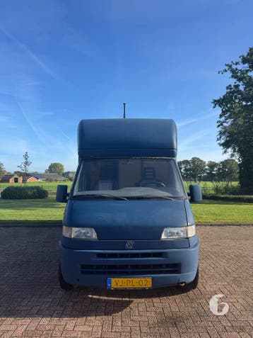 Leuke Fiat paardenwagen! Met achterlader!, Ophalen, Zo goed als nieuw, Polyester, 2-paards trailer