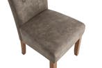 Design Stoel CASA taupe Microvezel met Decoratieve Knoppen, Huis en Inrichting, Stoelen, Ophalen of Verzenden, Nieuw