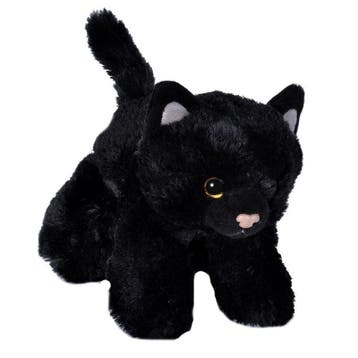 Wild Republic kattenknuffel - pluche - zwart - 18 cm - poes, Verzenden, Nieuw