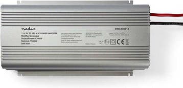 Nedis Auto Omvormer 1700W – 12V / 230V – 2x Stopcontact – Ge, Verzenden, Zo goed als nieuw