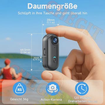 4K Actiecamera Mini - Waterdicht, WiFi, Helm & Fietsmontage, Verzenden, Nieuw