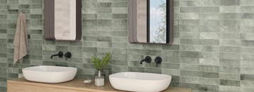 Wandtegel Groen 31x60cm (Muurtegels, Muur- en plafondtegels), 60 cm of meer, Nieuw, Ophalen of Verzenden, 10 m² of meer