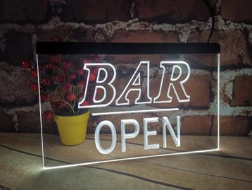 OPEN bar neon bord lamp LED verlichting reclame lichtbak, Verzamelen, Verzenden, Nieuw