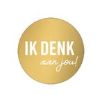 5x Sticker Ik denk aan jou! Goud (Stickers), Hobby en Vrije tijd, Stickers en Plaatjes, Ophalen of Verzenden, Nieuw, Meerdere stickers