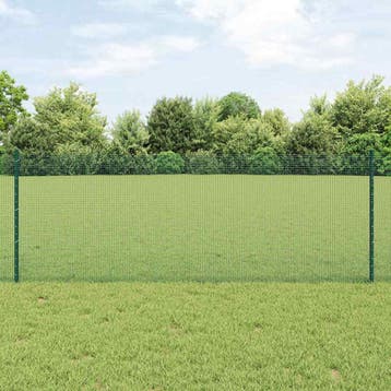 vidaXL gelast draadhek met palen 10 x 0,8 m PVC-Coated Staal, Verzenden, Nieuw, IJzer
