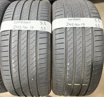2x 245-40-19 Landsail Zomer 2x 5.5mm €55 Per Band 245 40 19, Auto-onderdelen, Banden en Velgen, Band(en), Personenwagen, Zomerbanden