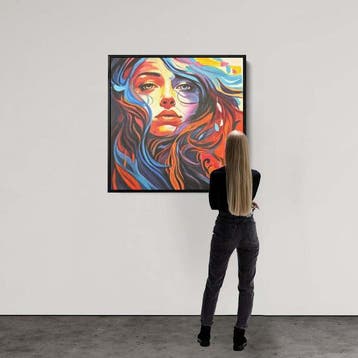 DR HIDE - (100% handpainted !) Abstract Face 2033