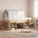 vidaXL Bedtunnel 2 pcs Wit 211 x 67.5 x 2 cm Polyester, Huis en Inrichting, Slaapkamer | Bedden, Verzenden, Nieuw, Wit
