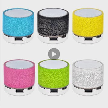 Draagbare Mini Bluetooth Speaker met Kleurrijke LED Verlicht, Verzenden, Nieuw