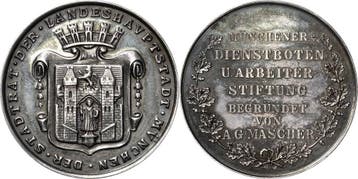 Zilver medaille ohne Jahr Muenchen, Verzenden