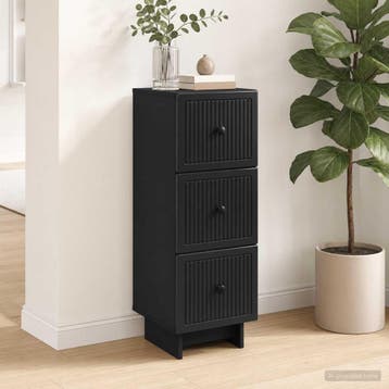 vidaXL Ladenkast Zwart 33 x 34,5 x 90 cm Bewerkt hout, Huis en Inrichting, Kasten | Overige, Verzenden, Nieuw