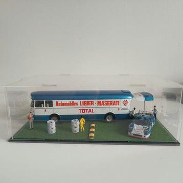 Artigianale - Diorama Ligier JS2 #5 Le Mans 1975 con Saviem, Nieuw