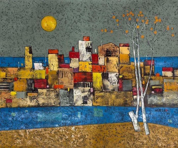 Hoang Anh (1984) - Nuit docre 100 120 cm, Antiek en Kunst, Kunst | Schilderijen | Modern