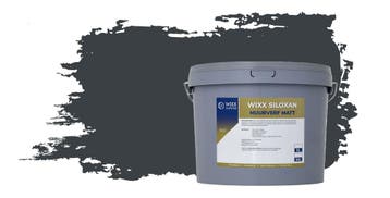 Wixx Siloxan Buitenlatex Matt RAL 7016 | Antracietgrijs 10L, Nieuw, Verf, Grijs, Verzenden