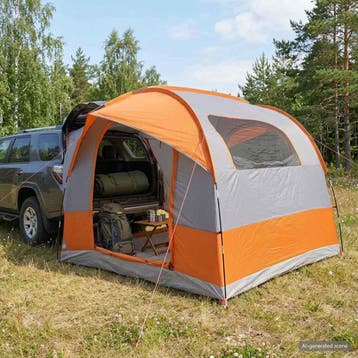 vidaXL Tailgate Tent met Regenfly Waterdicht 4-persoons, Verzenden, Nieuw, Tot en met 2