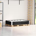 vidaXL Palletopzetrand 120x80 cm massief grenenhout zwart, Verzenden