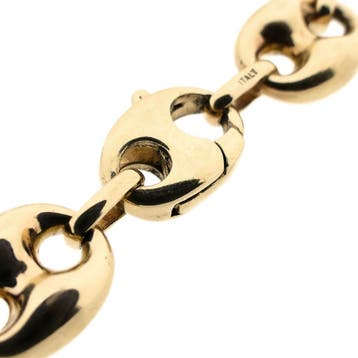Gouden marineschakel armband (Schakelarmband), Sieraden, Tassen en Uiterlijk, Armbanden, Ophalen of Verzenden, Gebruikt, Goud