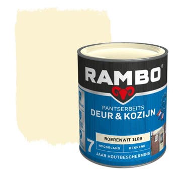 Rambo Pantserbeits Deur & Kozijn Dekkend Boerenwit 0.75L, Verzenden, Wit, Nieuw, Beits
