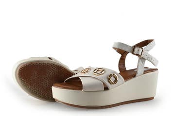 Manfield Sleehakken in maat 38 Wit, Verzenden, Wit, Zo goed als nieuw, Schoenen met hoge hakken