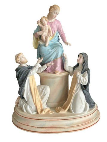 Onze-Lieve-Vrouw van de Rozenkrans van Pompeï , met heilige