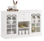 Dressoir 120 cm met Glazen Deuren & Lades – Wit MDF, Verzenden, Nieuw