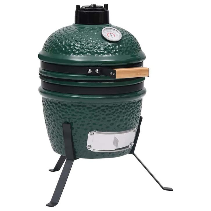 vidaXL Kamado barbecue 56 cm keramiek groen, Tuin en Terras, Houtskoolbarbecues, Nieuw, Verzenden