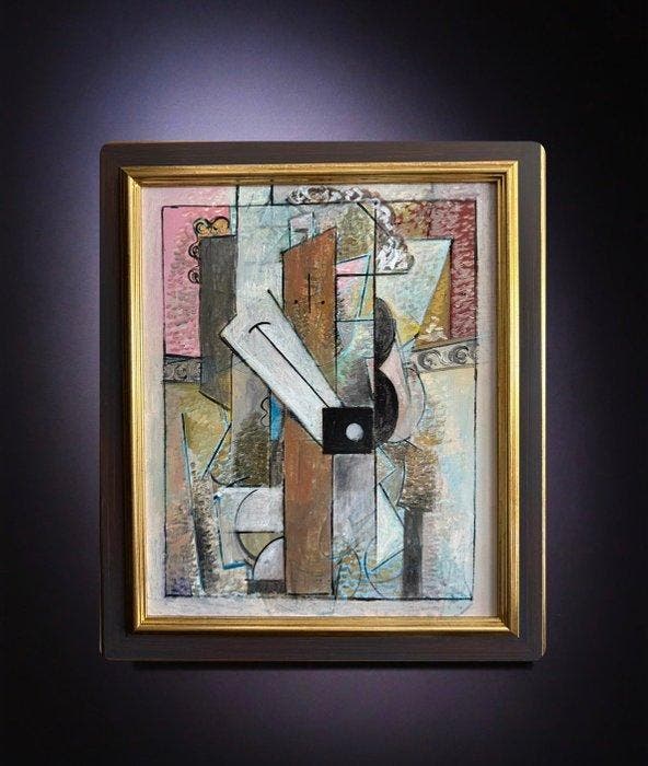Carola Castro - Masculine Head, Antiek en Kunst, Kunst | Schilderijen | Modern