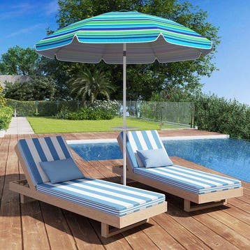 2dekans | coast Strandparasol – Kantelbaar & UPF 50+ – Ø250, Ophalen of Verzenden, Zo goed als nieuw