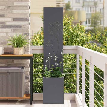 vidaXL Tuin Privacy Screen Fretwerk Antraciet 32 x 32 x 150, Verzenden, Nieuw