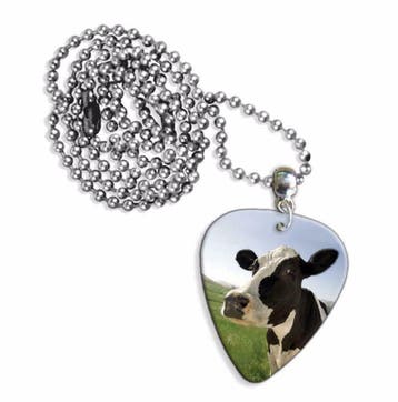 Plectrum ketting of sleutelhanger met afbeelding van een koe, Ophalen of Verzenden, Nieuw