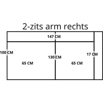 Leren elementenbank Match - element 2 zits arm links, Industrieel, Modern, Scandinavisch, Nieuw, Ophalen of Verzenden, Rechte bank