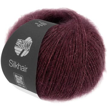 Lana Grossa Silkhair - 177 Donkerrood - Superkid Mohair &, Ophalen of Verzenden, Nieuw