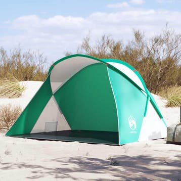 vidaXL Strandtent 2-persoons pop-up waterdicht zeegroen, Caravans en Kamperen, Verzenden, Nieuw, Tot en met 2