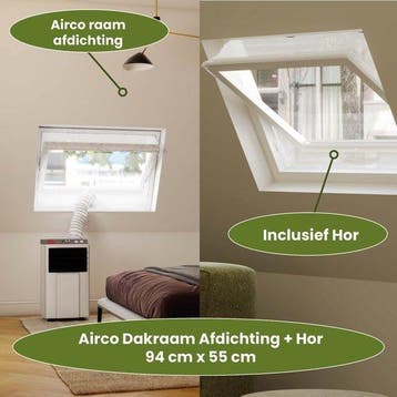 Airco Dakraam Afdichting met Hor – 94 x 55 cm - Geschikt voo, Witgoed en Apparatuur, Verzenden, Nieuw