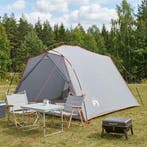 vidaXL Tunneltent Grijs en Oranje 4-persoons, Verzenden, Nieuw, Tot en met 2