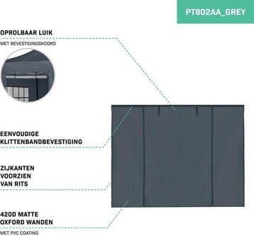 2dekans | VONROC Zijwanden Set - Voor Premium Partytent, Ophalen of Verzenden, Zo goed als nieuw
